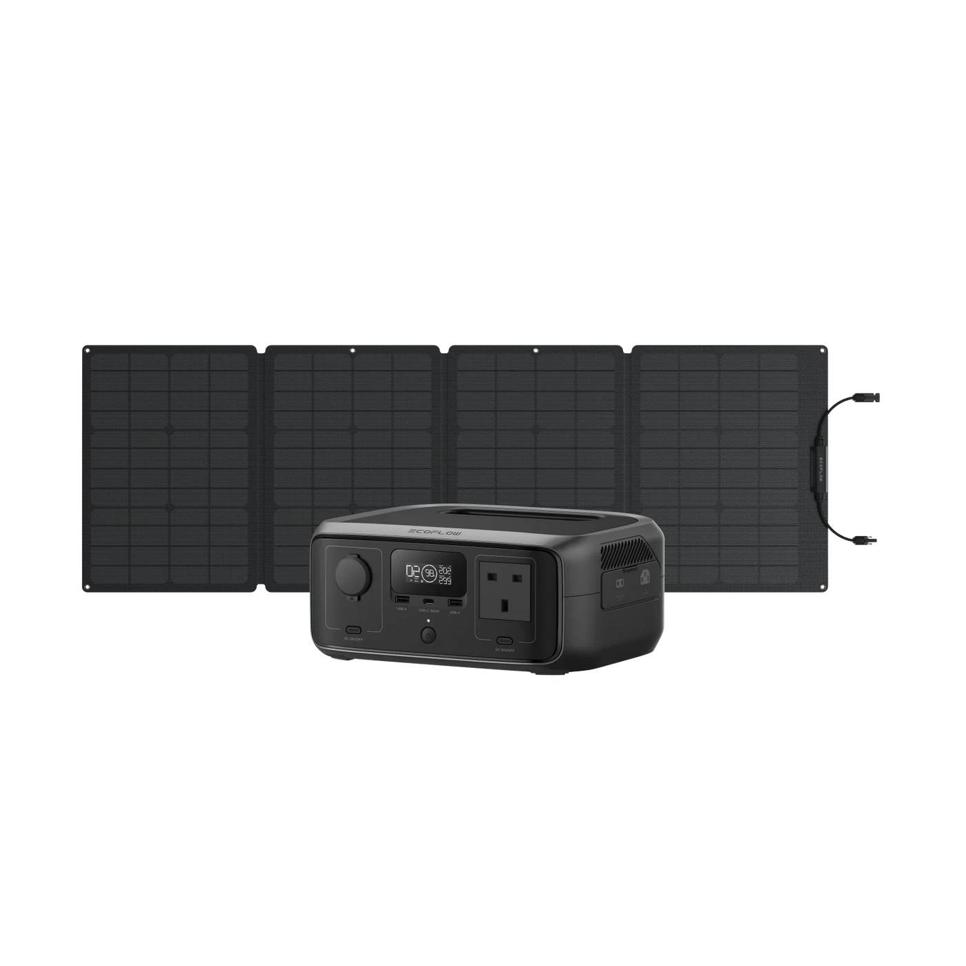 EF Portable Power Station RIVER 3 UPS, 245Wh LiFePO4 Battery Power Station
